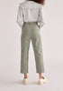 Paisie Pleated Corduroy Trousers in Mint Green Back